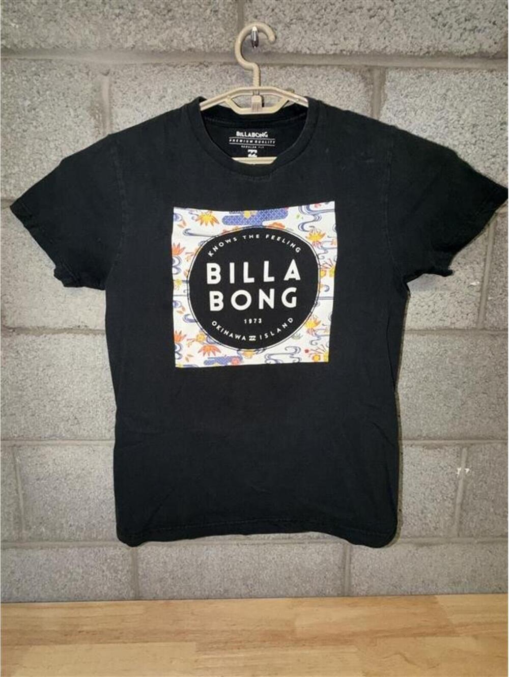 Billabong Graphic Tee Size M 2010s Black Surf Skate Shirt
